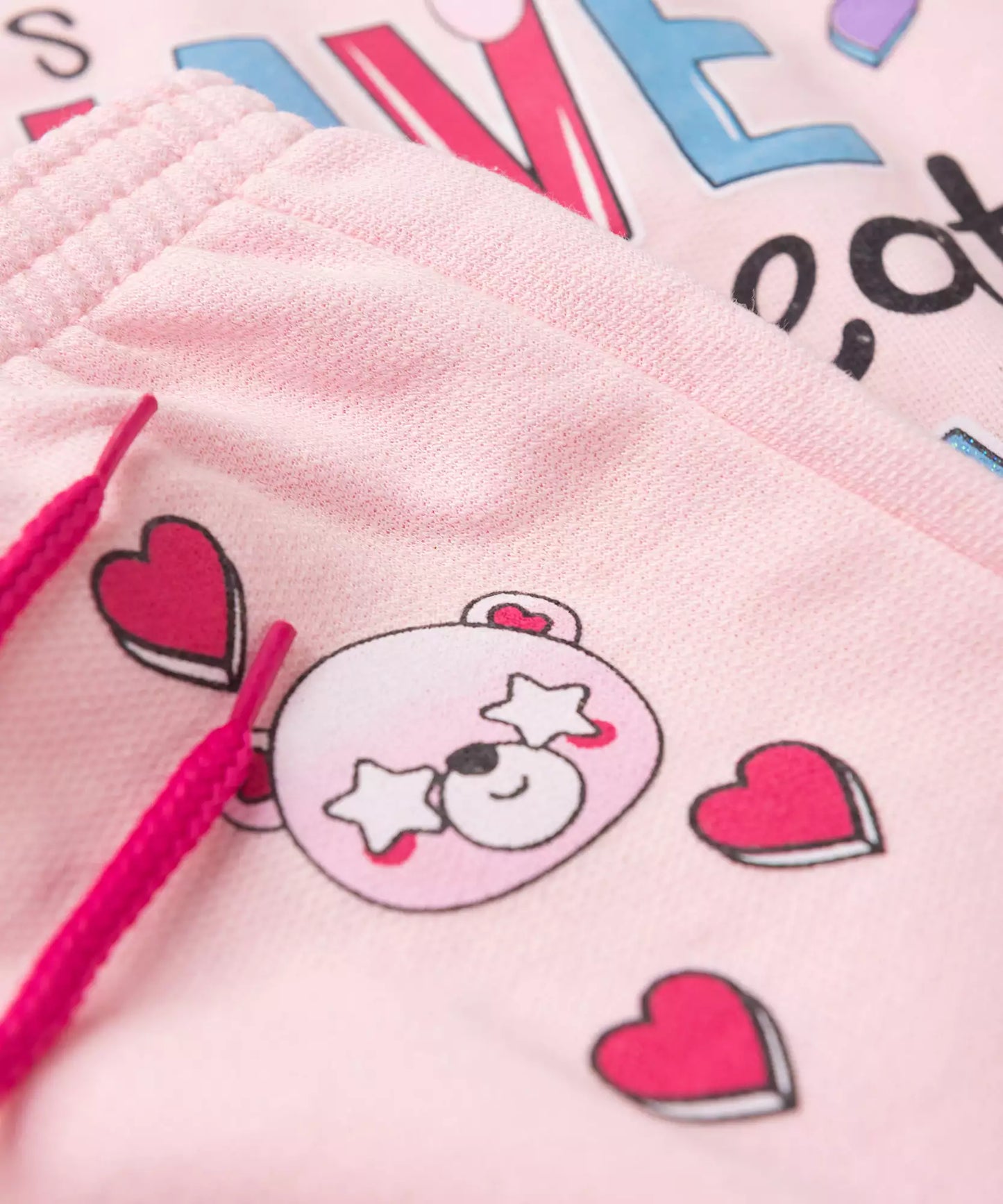 Conjunto de Frio para Menina Urso Rosa