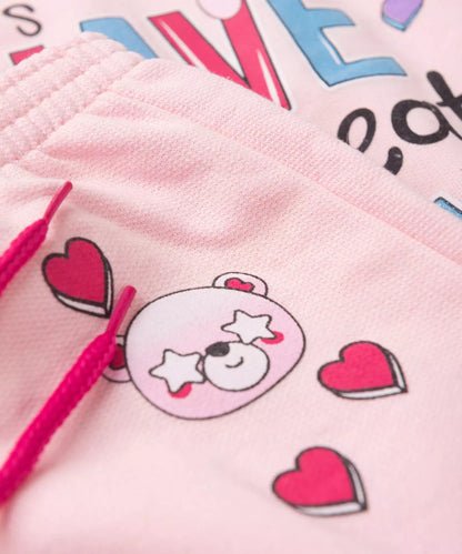 Conjunto de Frio para Menina Urso Rosa