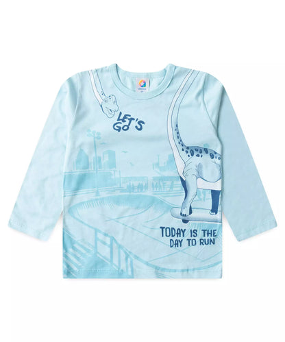 Conjunto de Frio para Menino Braquiossauro Azul