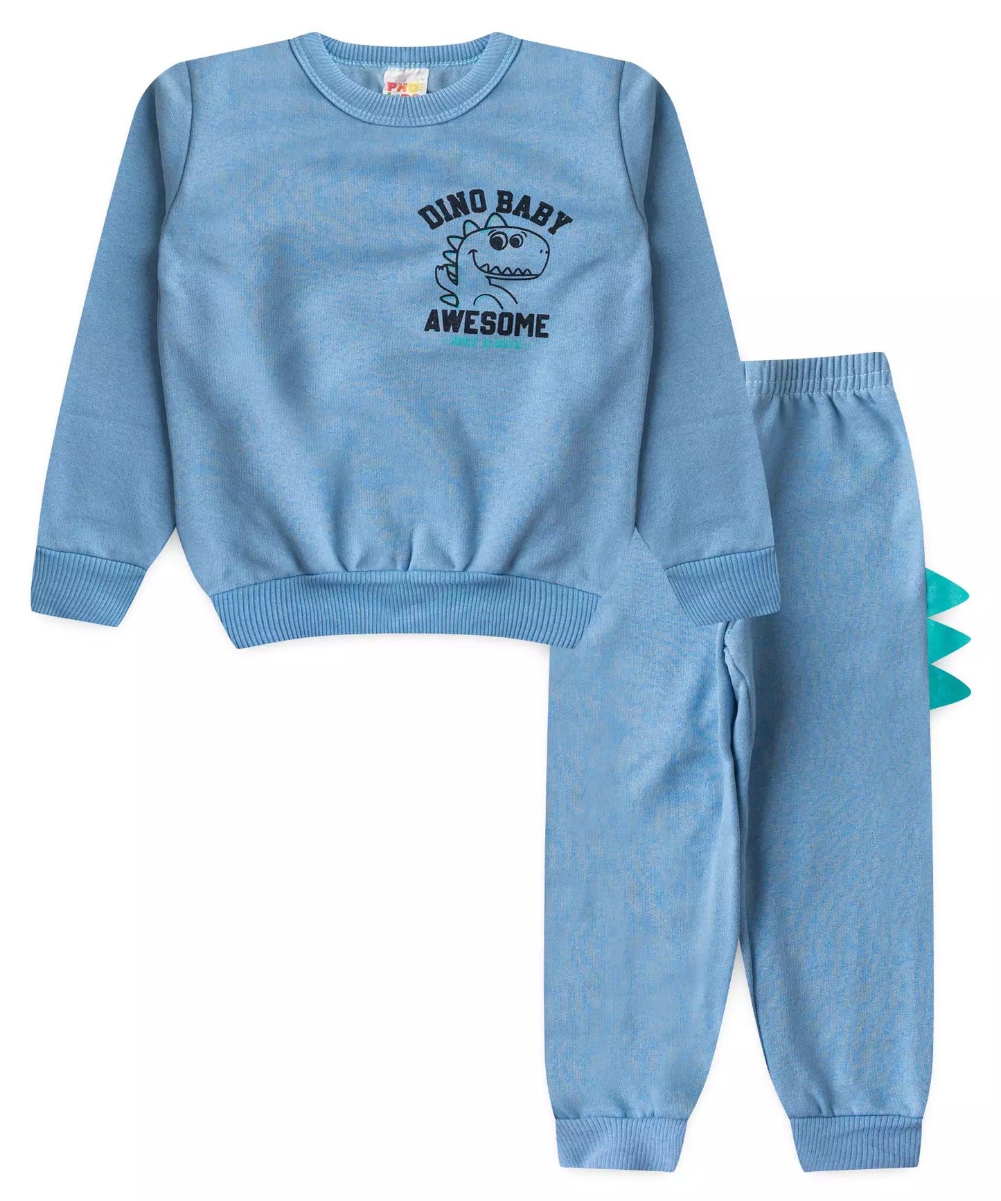 Conjunto de Frio para Menino Dino Baby Azul