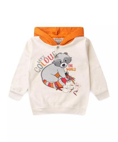 Conjunto de Frio para Menino Guaxinim Marfim