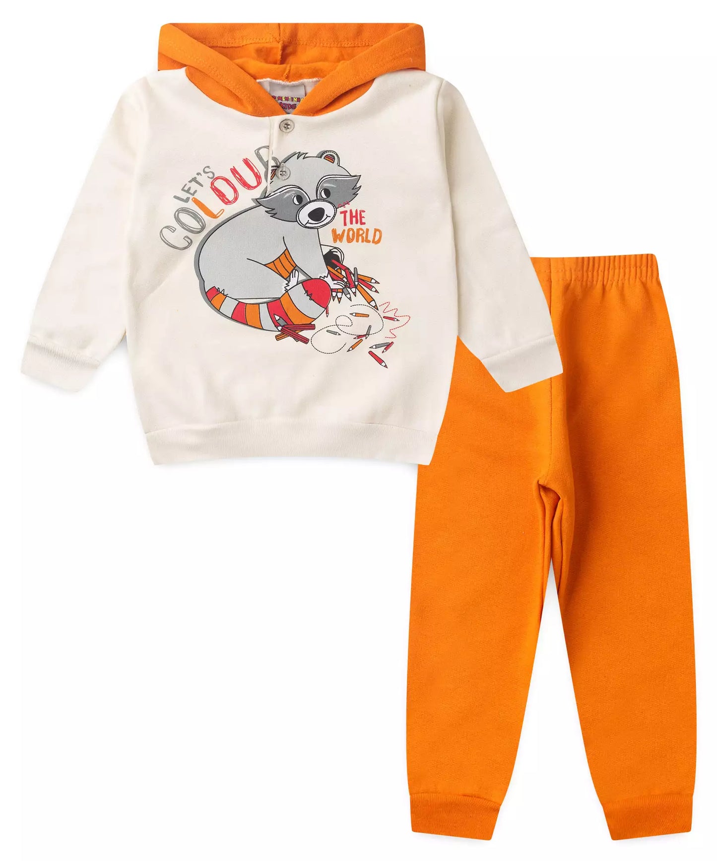 Conjunto de Frio para Menino Guaxinim Marfim