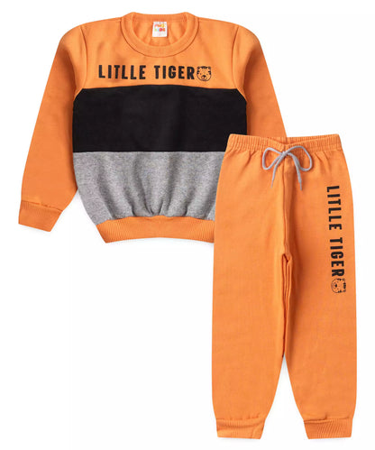 Conjunto de Frio para Menino Little Tiger Laranja