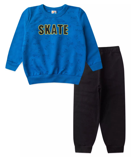 Conjunto de Frio para Menino Skate Azul