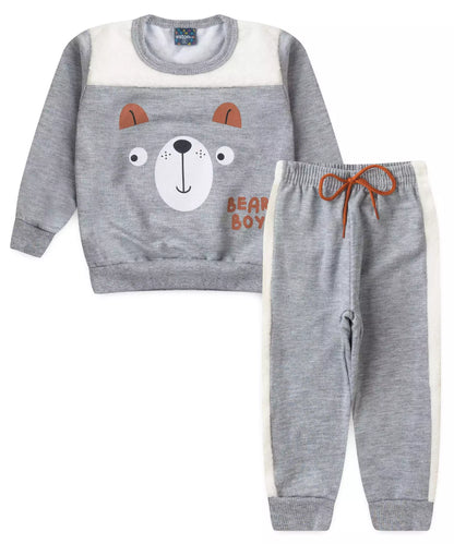 Conjunto de Frio para Menino Ursinho Mescla