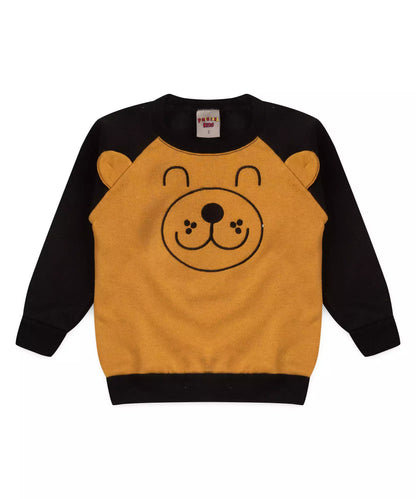 Conjunto de Frio para Menino Urso Amarelo