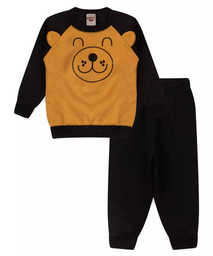 Conjunto de Frio para Menino Urso Amarelo