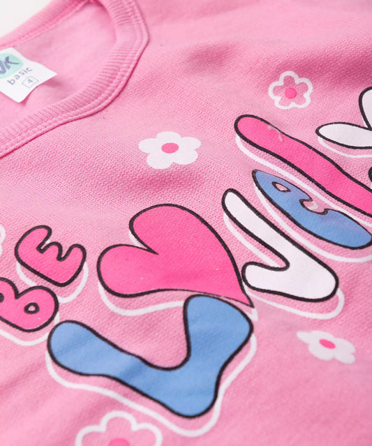 Conjunto de Inverno Infantil Feminino Florzinhas Pink