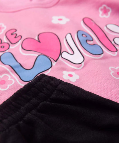 Conjunto de Inverno Infantil Feminino Florzinhas Pink