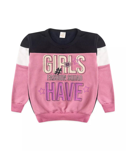 Conjunto de Inverno Infantil Feminino Girls Rosa