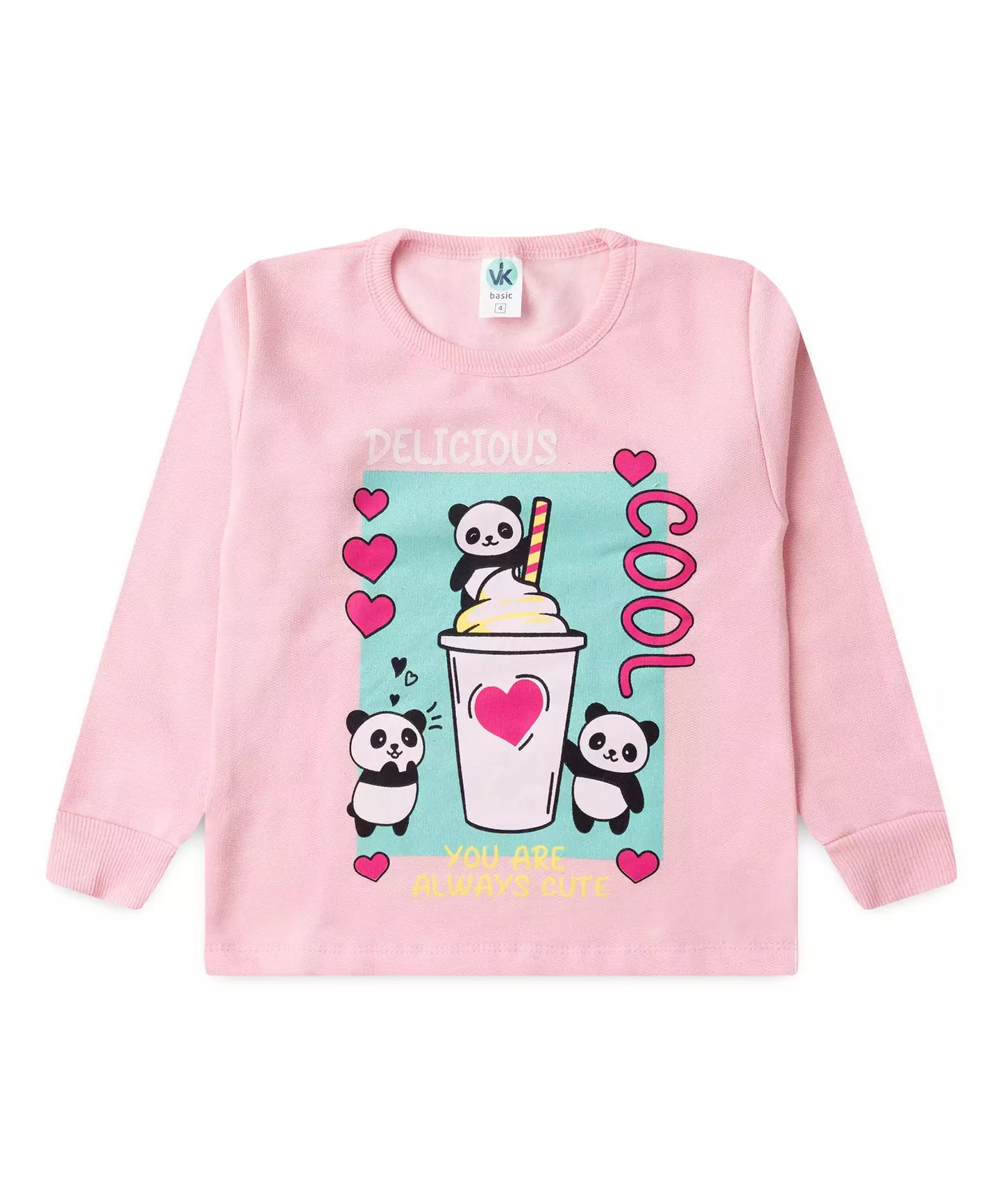 Conjunto de Inverno Infantil Feminino Pandinha Rosa