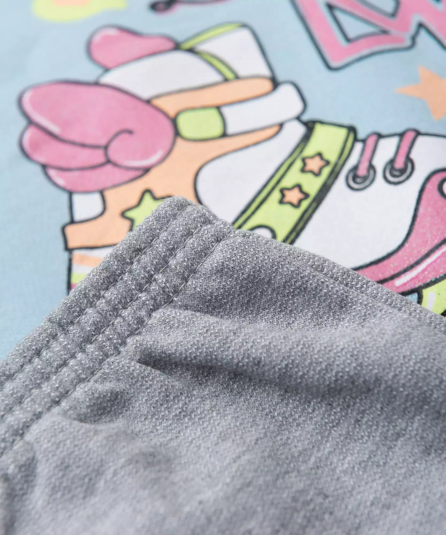 Conjunto de Inverno Infantil Feminino Patins Azul