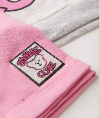 Conjunto de Inverno Infantil Feminino Ursinho Mescla