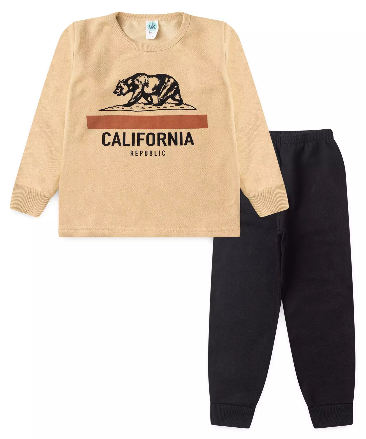 Conjunto de Inverno Infantil Masculino Califórnia Marrom