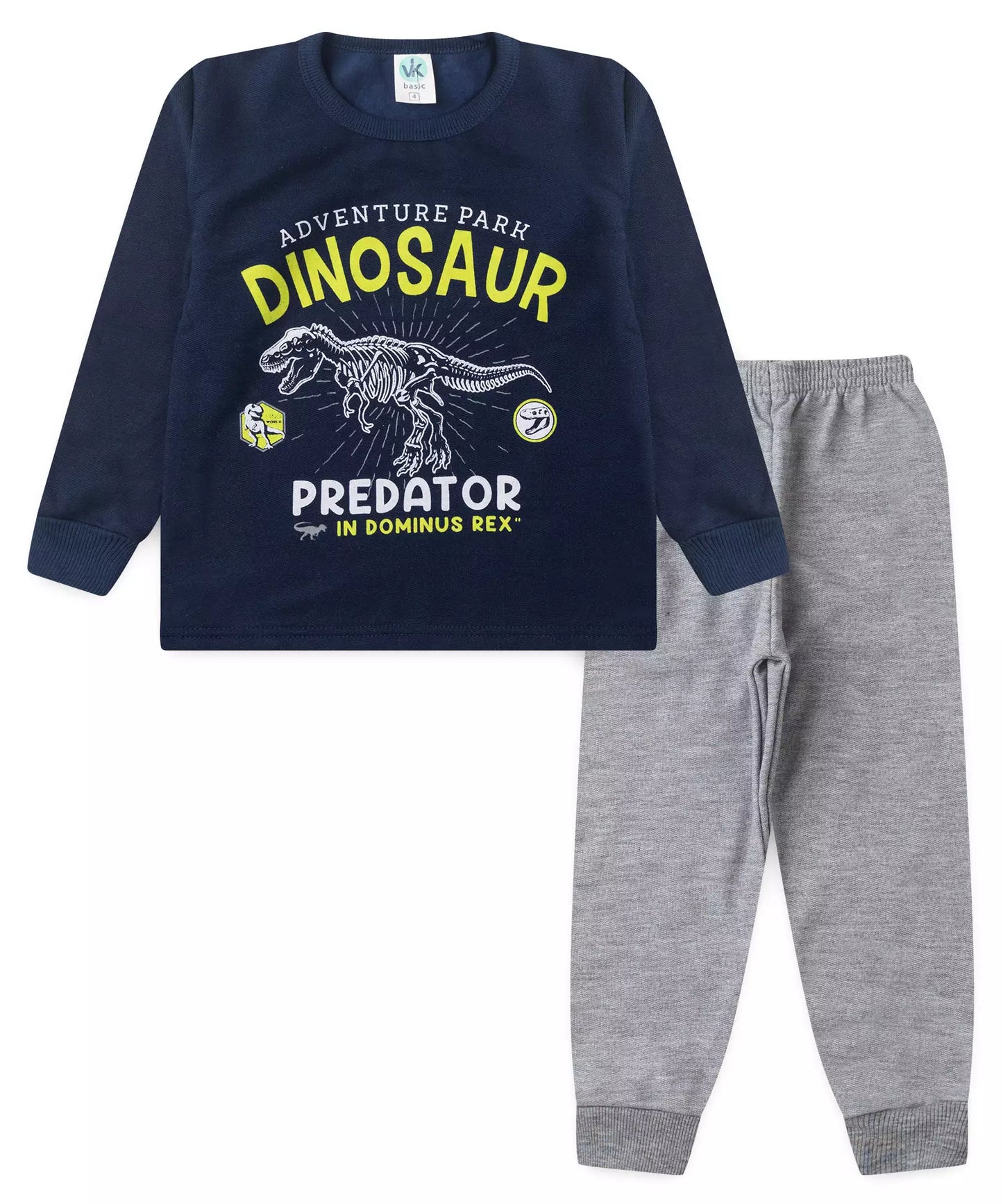 Conjunto de Inverno Infantil Masculino Dino Marinho