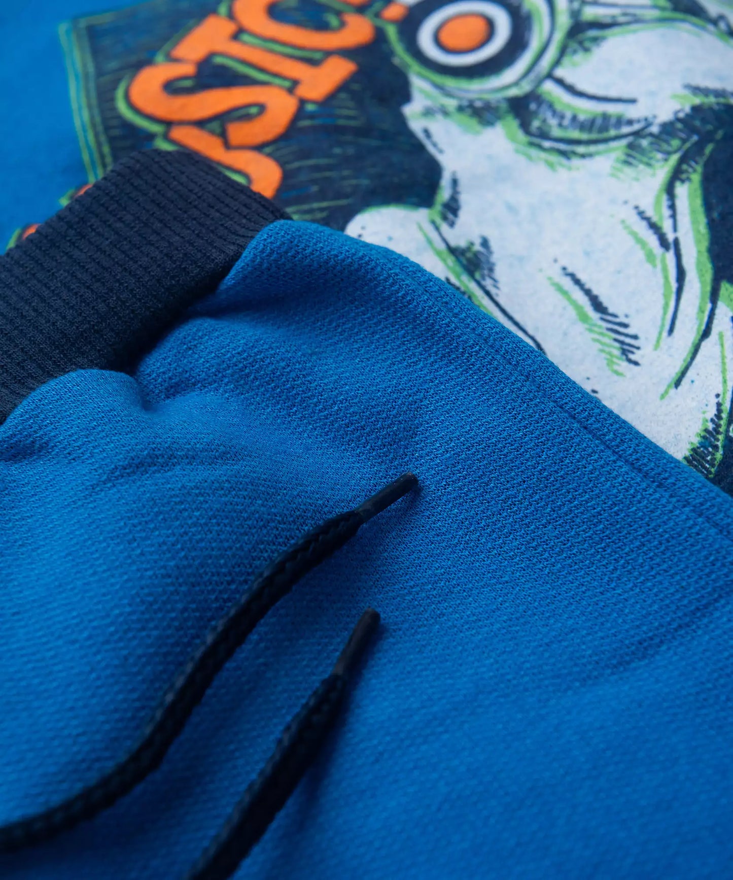 Conjunto de Inverno Infantil Masculino no Dinossauro Azul