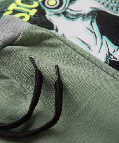 Conjunto de Inverno Infantil Masculino Dinossauro Verde