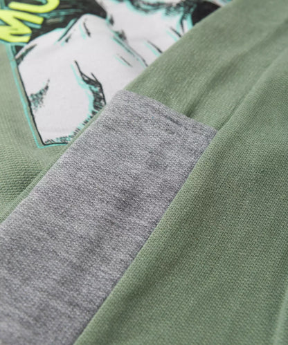 Conjunto de Inverno Infantil Masculino Dinossauro Verde