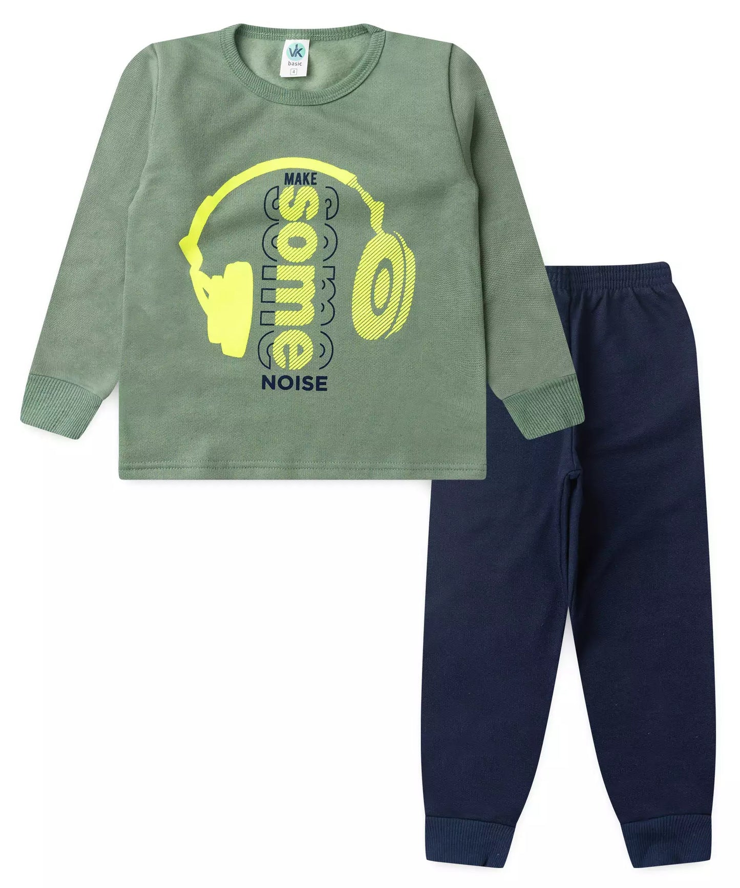 Conjunto de Inverno Infantil Masculino Music Verde