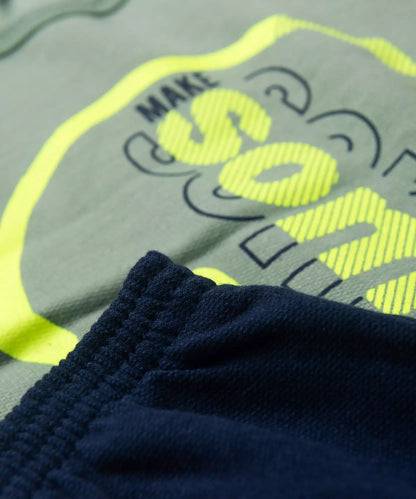Conjunto de Inverno Infantil Masculino Music Verde