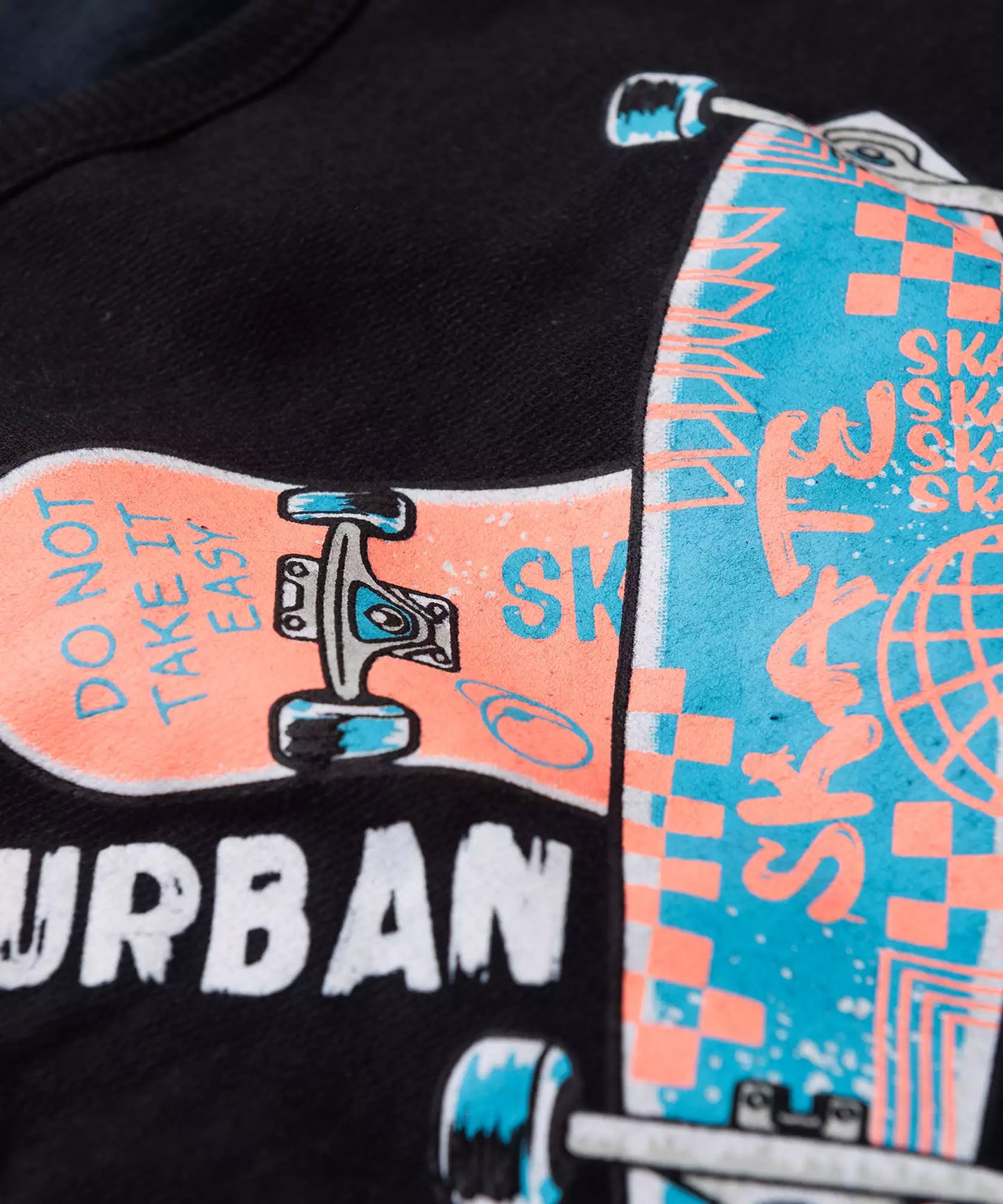 Conjunto de Inverno Infantil Masculino Skate em Preto