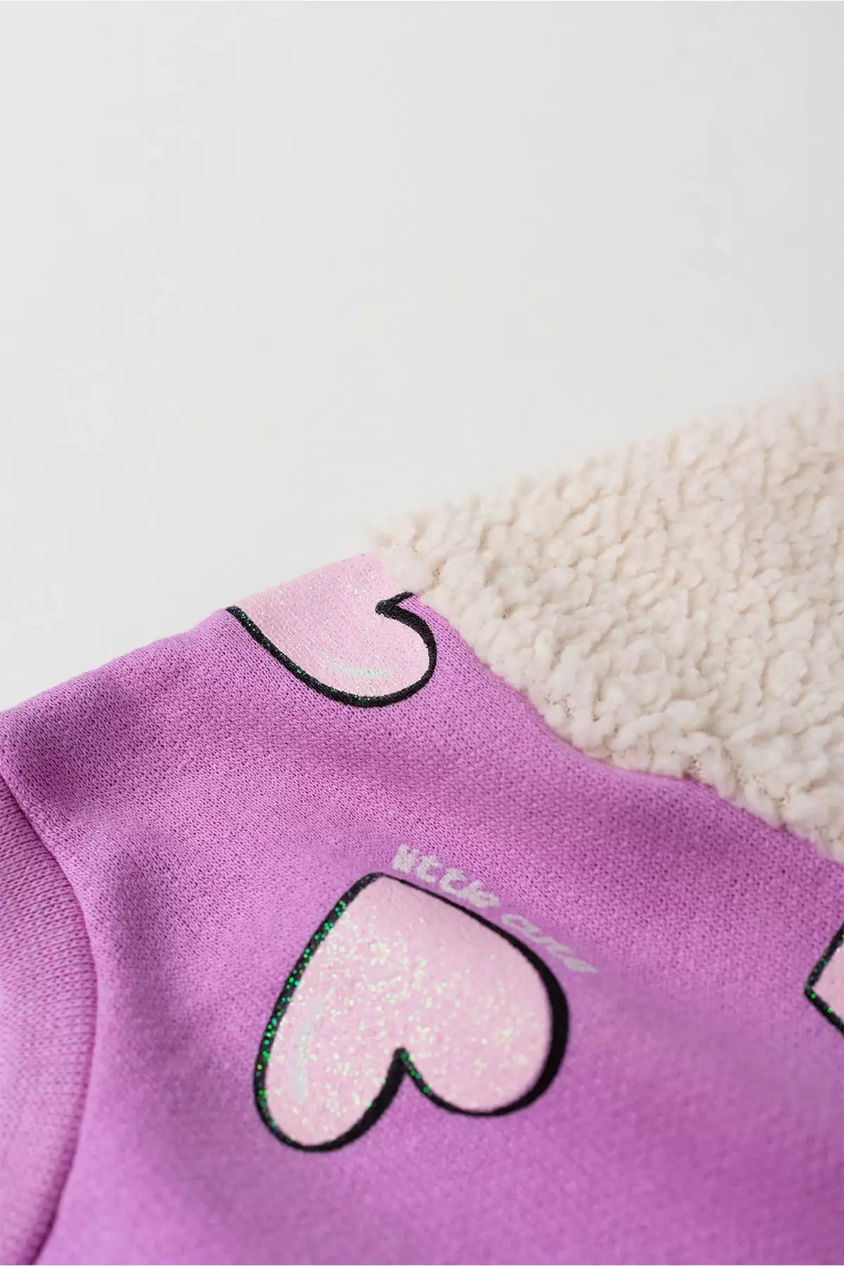 Conjunto de Inverno Infantil Menina Coração Encantado Lilás