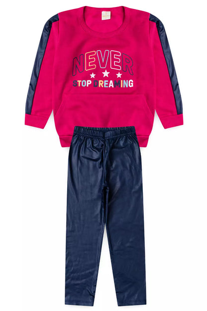 Conjunto de Inverno Infantil Menina Dreaming Pink