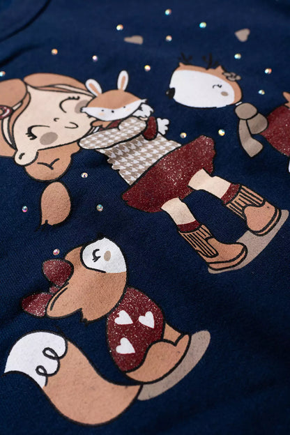 Conjunto de Inverno Infantil Menina Encanto Marinho