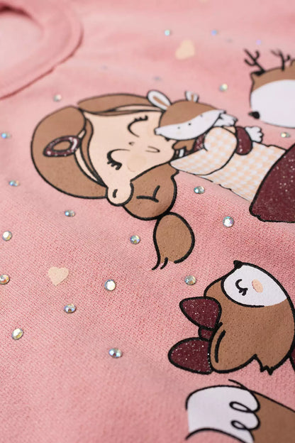 Conjunto de Inverno Infantil Menina Encanto Rosa