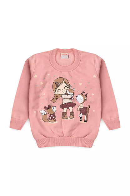 Conjunto de Inverno Infantil Menina Encanto Rosa