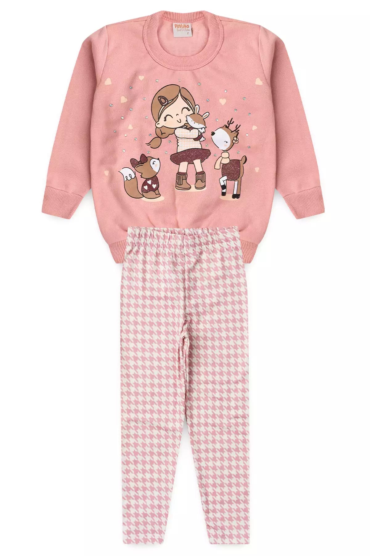 Conjunto de Inverno Infantil Menina Encanto Rosa