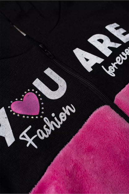 Conjunto de Inverno Infantil Menina Fashion Forever Preto