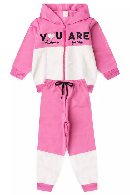 Conjunto de Inverno Infantil Menina Fashion Forever Rosa