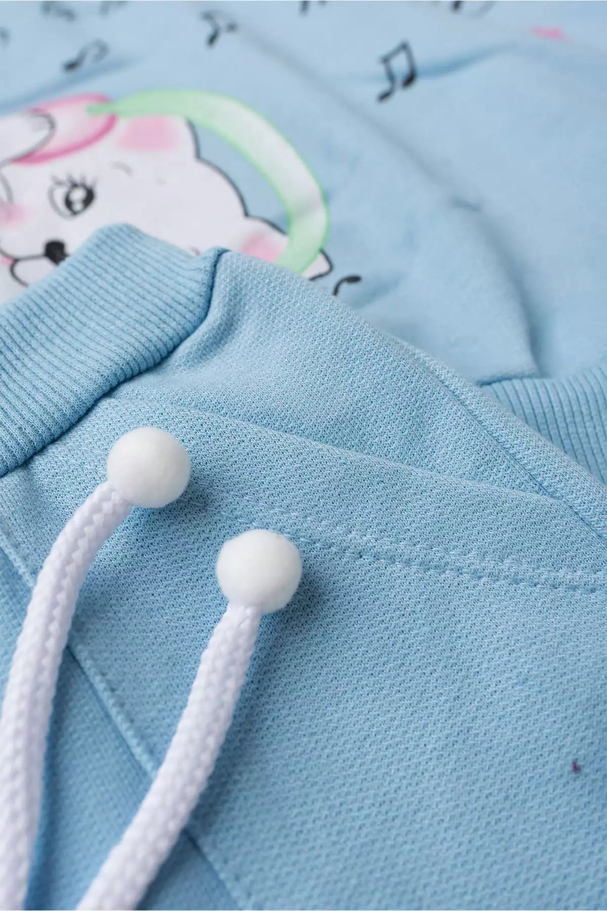 Conjunto de Inverno Infantil Menina Gatinha Musical Azul