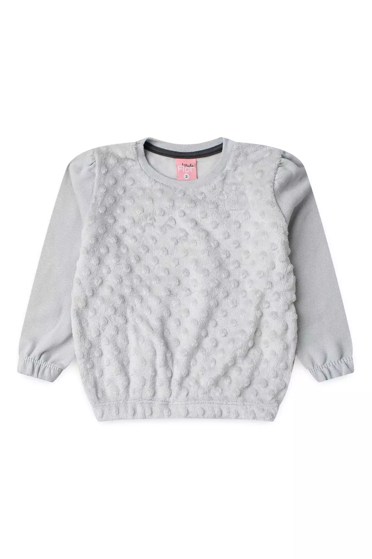 Conjunto de Inverno Infantil Menina Gatinho Glow Cinza