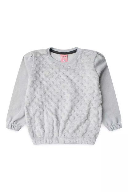 Conjunto de Inverno Infantil Menina Gatinho Glow Cinza