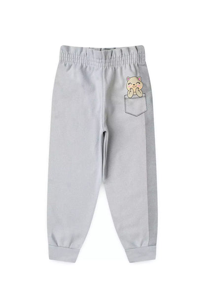 Conjunto de Inverno Infantil Menina Gatinho Glow Cinza