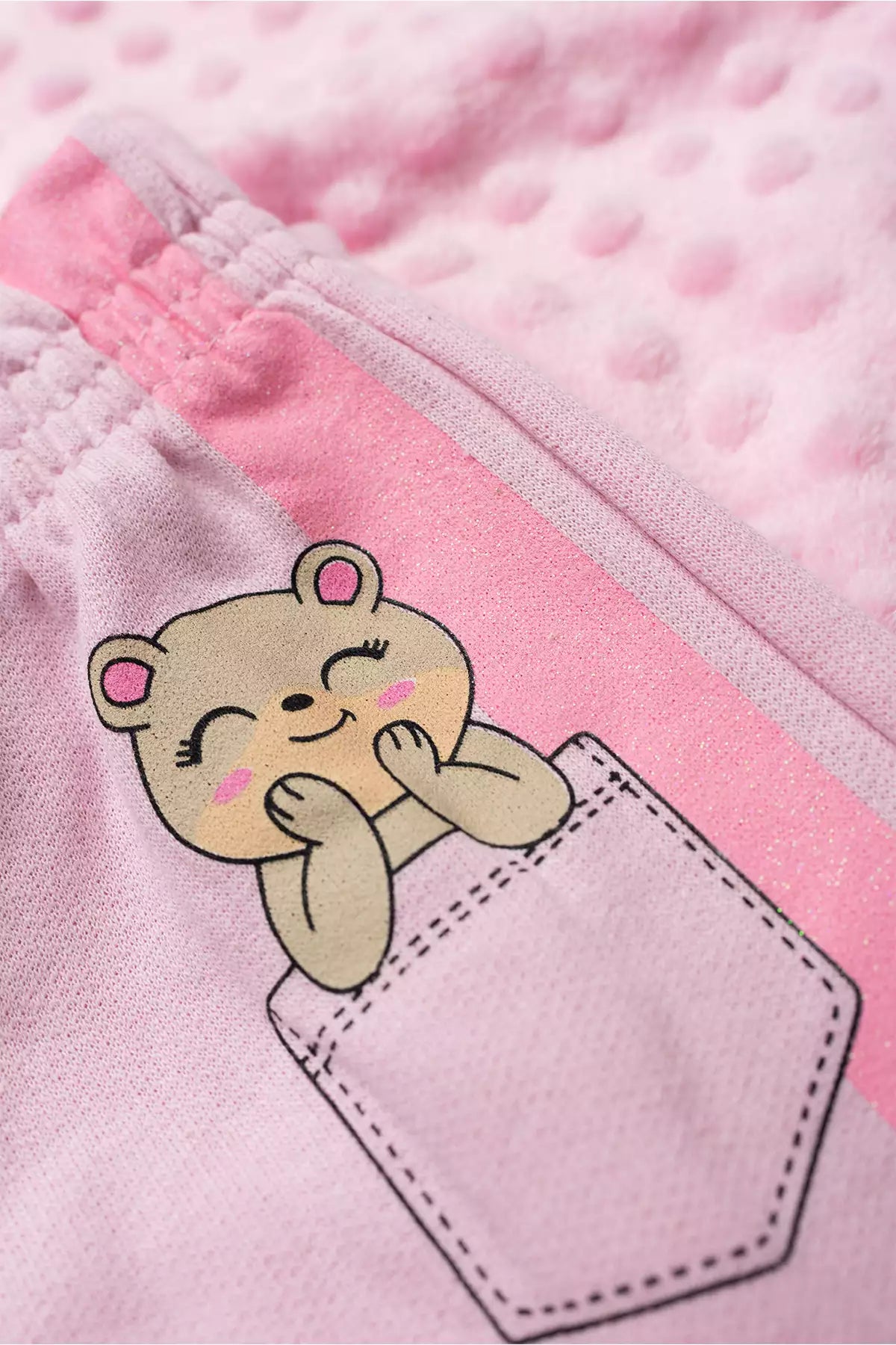 Conjunto de Inverno Infantil Menina Gatinho Glow Rosa