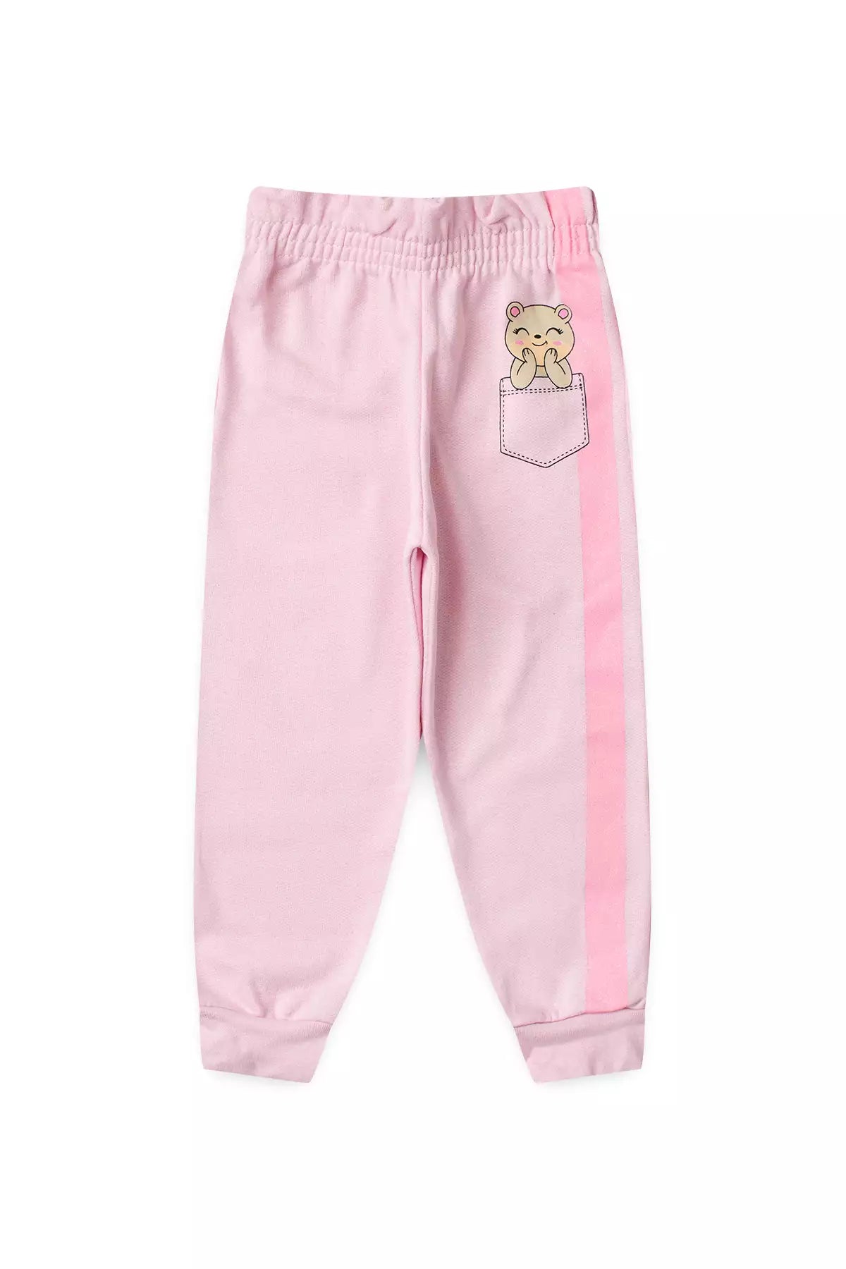 Conjunto de Inverno Infantil Menina Gatinho Glow Rosa