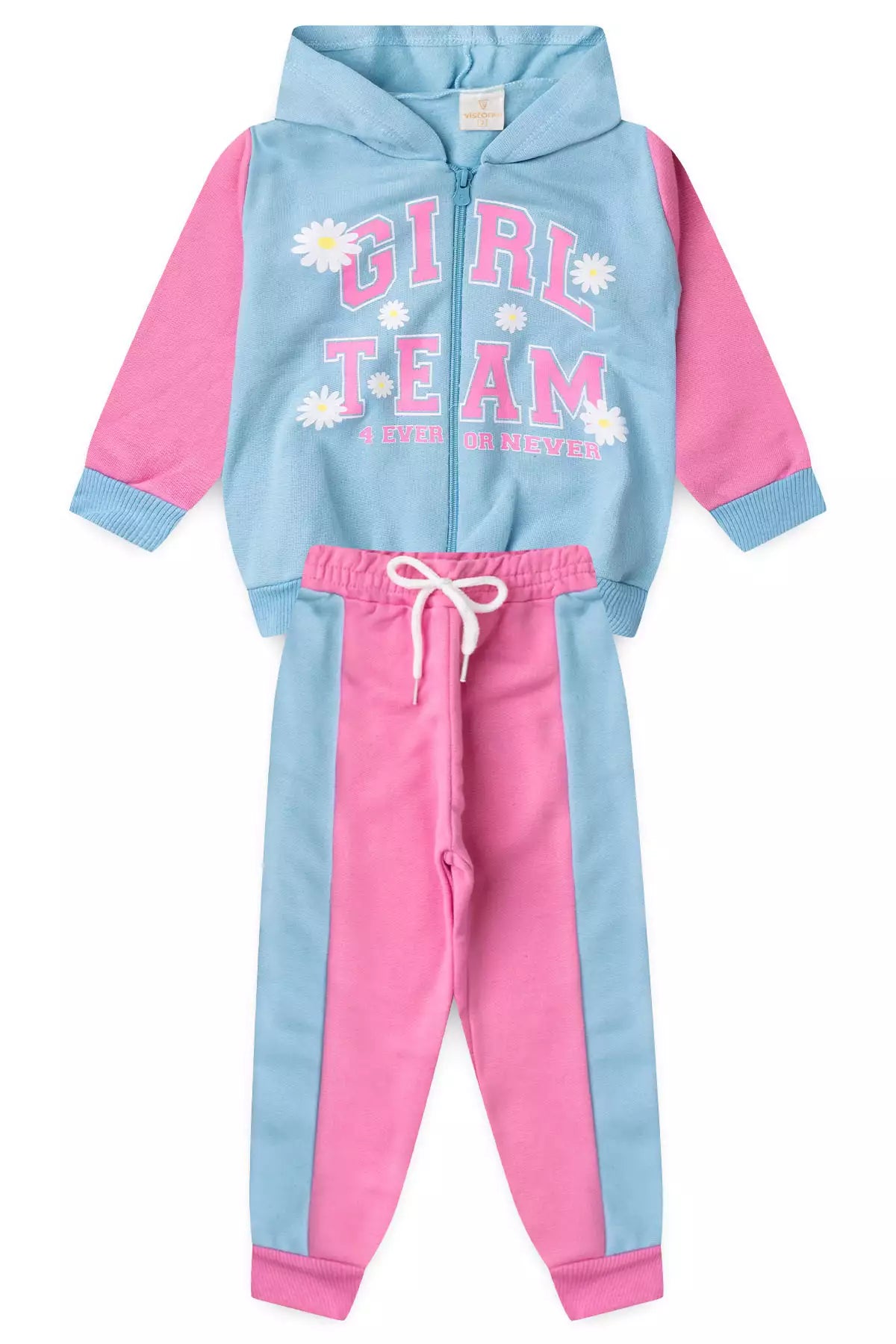 Conjunto de Inverno Infantil Menina Girl Team Azul