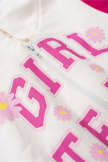 Conjunto de Inverno Infantil Menina Girl Team Marfim