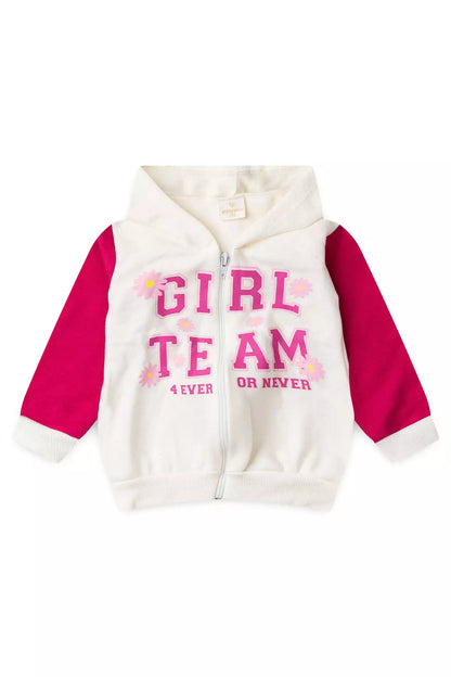 Conjunto de Inverno Infantil Menina Girl Team Marfim