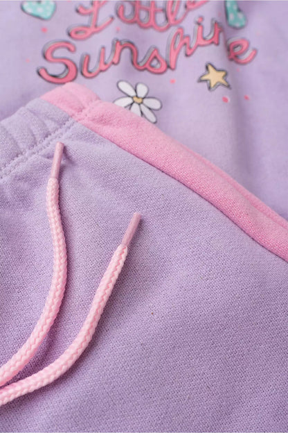 Conjunto de Inverno Infantil Menina Little Sunshine Lilás