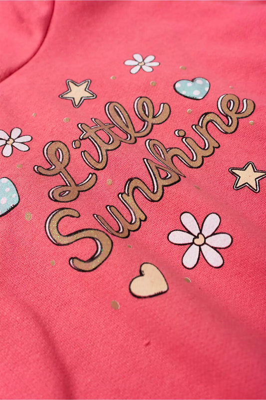 Conjunto de Inverno Infantil Menina Little Sunshine Rosa