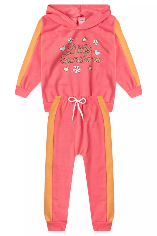 Conjunto de Inverno Infantil Menina Little Sunshine Rosa