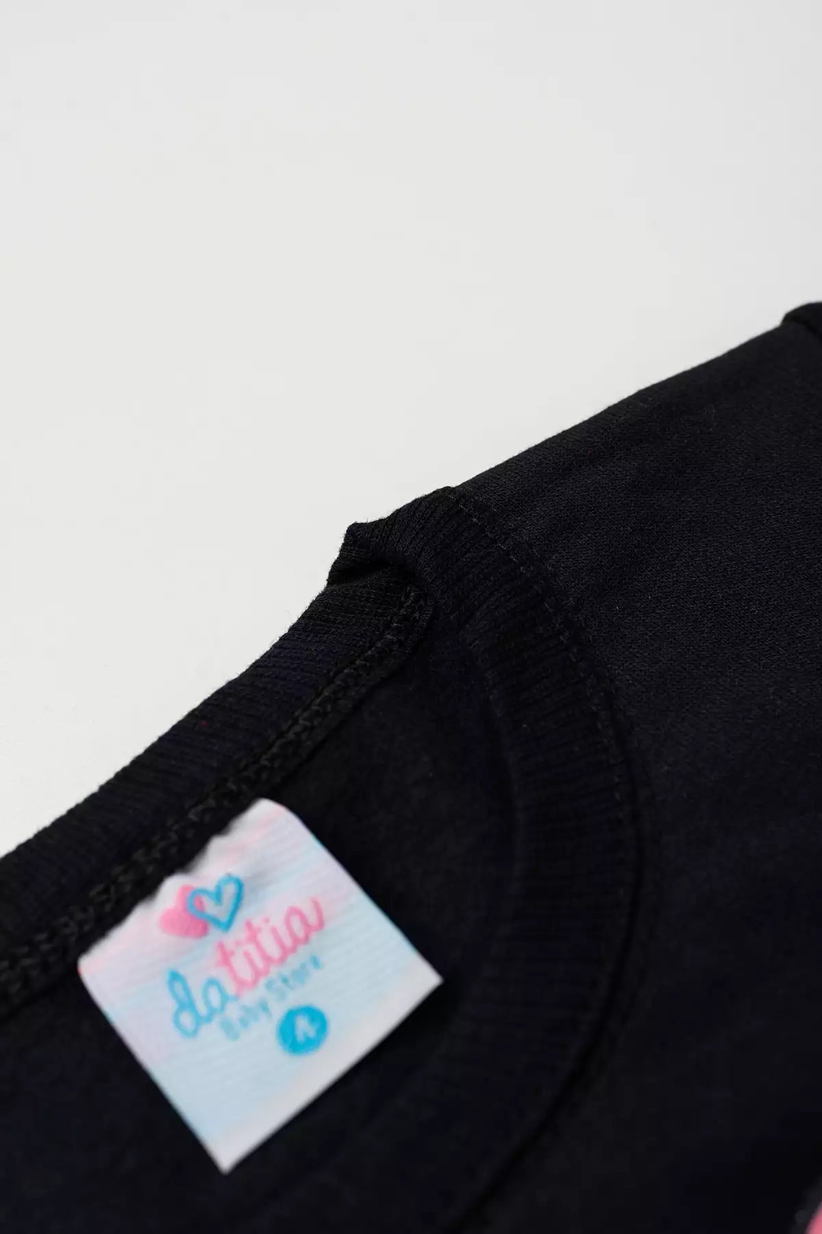 Conjunto de Inverno Infantil Menina Raposa Fashion Preto