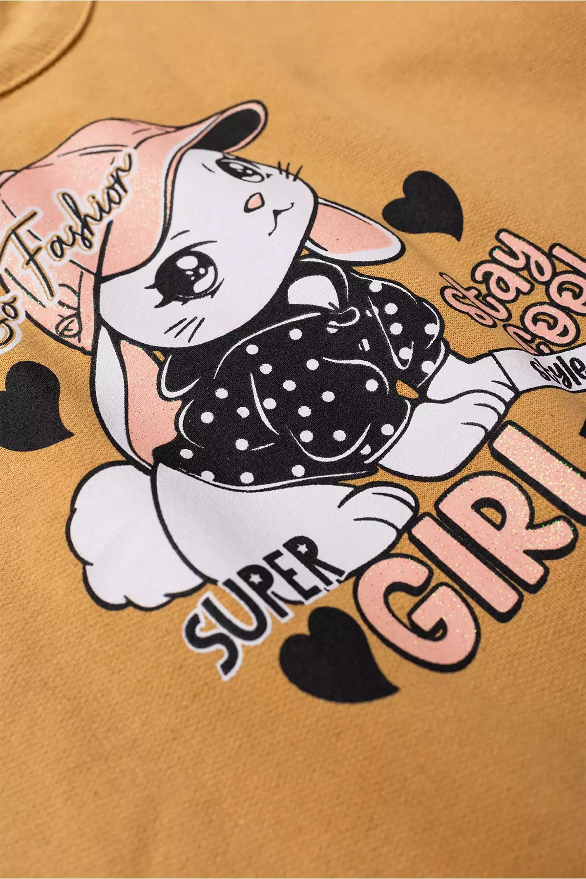 Conjunto de Inverno Infantil Menina Super Girl Marrom