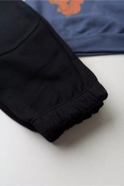 Conjunto de Inverno Infantil Menino Amigos da Floresta Marinho