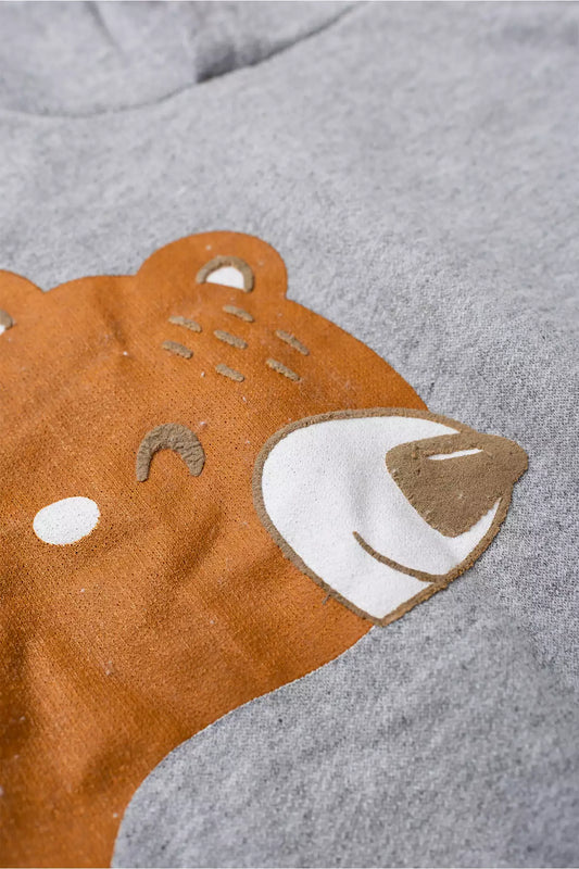 Conjunto de Inverno Infantil Menino Amigos da Floresta Mescla
