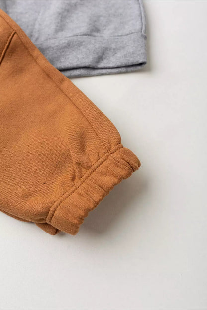 Conjunto de Inverno Infantil Menino Amigos da Floresta Mescla